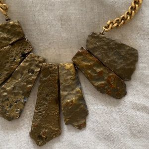 Anthro gold nugget necklace
